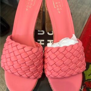 ShuShop Pink Woven Sandals